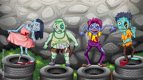 A group of zombies