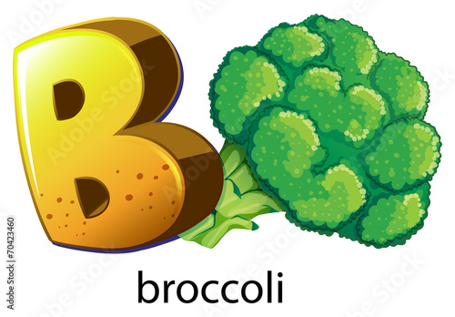 A letter B for brocolli