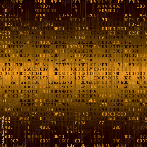 Gold security background with HEX-code