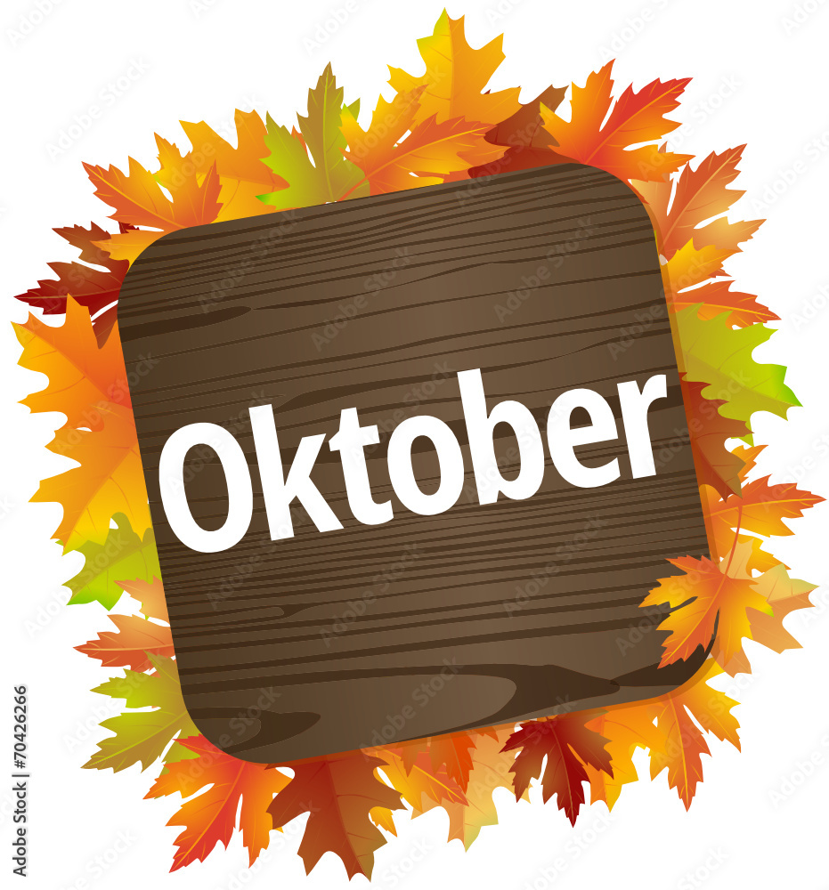 Oktober Stock-Vektorgrafik | Adobe Stock