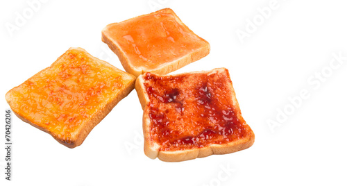 Wallpaper Mural Mix fruit, blueberry, orange fruit jam spread on bread toast Torontodigital.ca