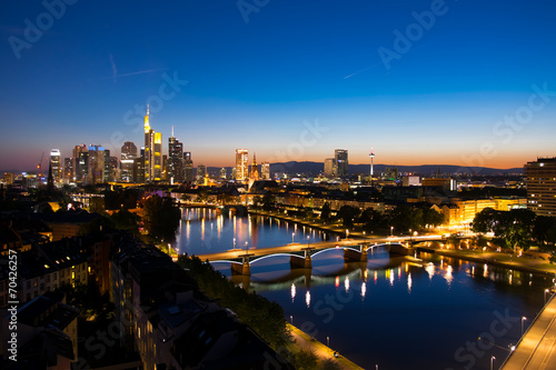 Frankfurt blue hour photo