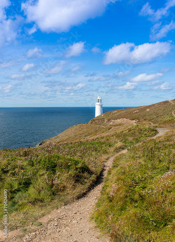 Trevose Head Lighthouse near Padstow Cornwall England photo