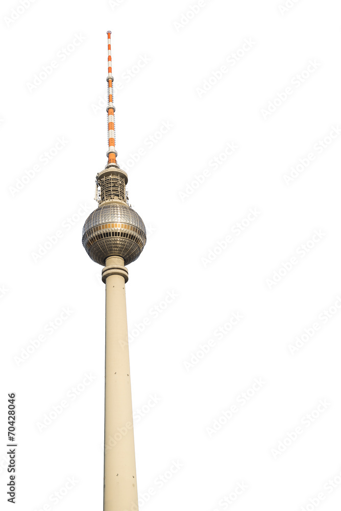 Naklejka premium Wycięta wieża telewizyjna w Berlinie 1