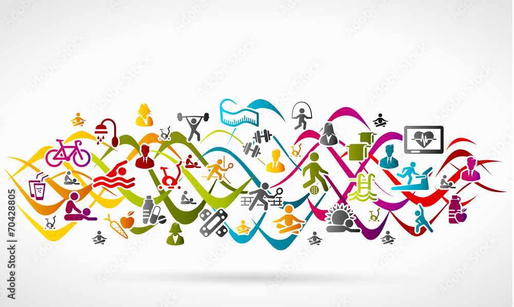 Healthy life icon set Healthy life icon set