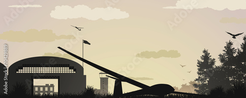 sunrise at the airfield