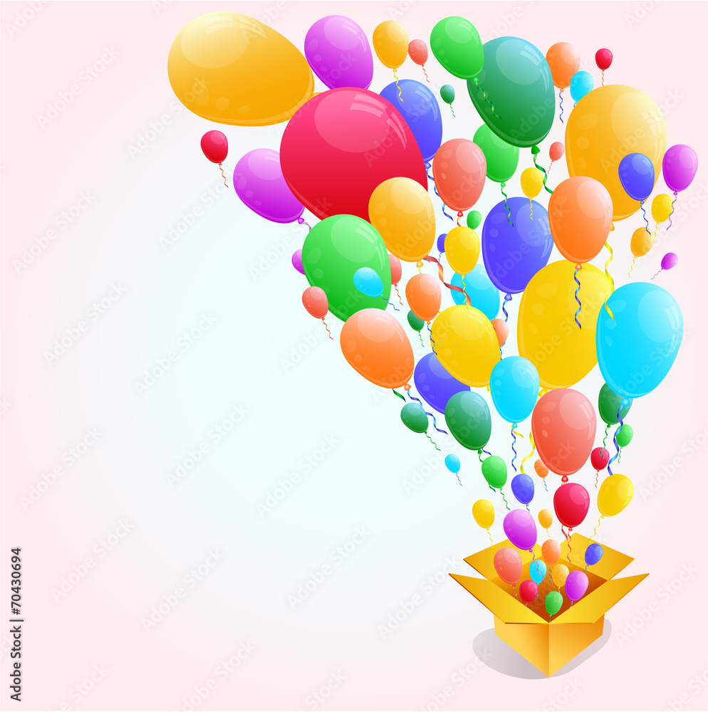 aankomen Email schrijven Imperial Colorful Balloon Abstract background. Stock Vector | Adobe Stock