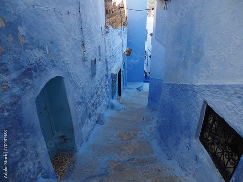 モロッコ 青い町
