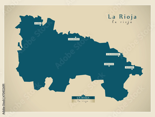 Modern map - La Rioja ES photo