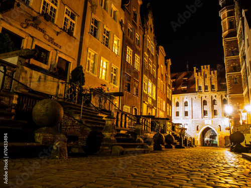 Mariacka street in Gdansk by night #70433494