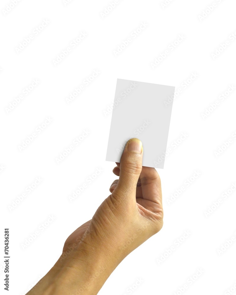 Hand Holding Blank Business Card Hand Holding Blank Business Card