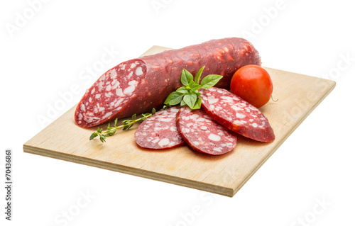 Salami sausages