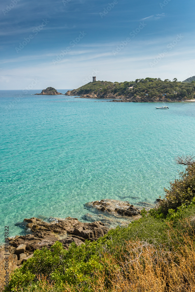 Naklejka premium Fautea on the east coast of Corsica