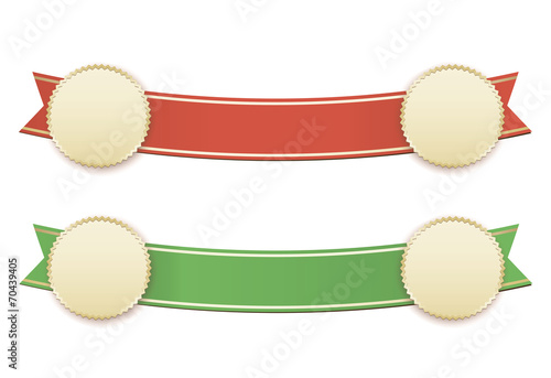 Ribbons with blank labels