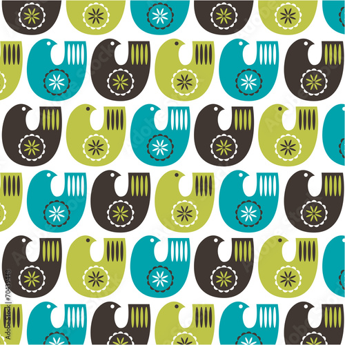scandinavian bird pattern