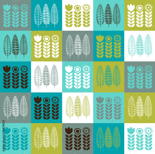 scandinavian floral pattern