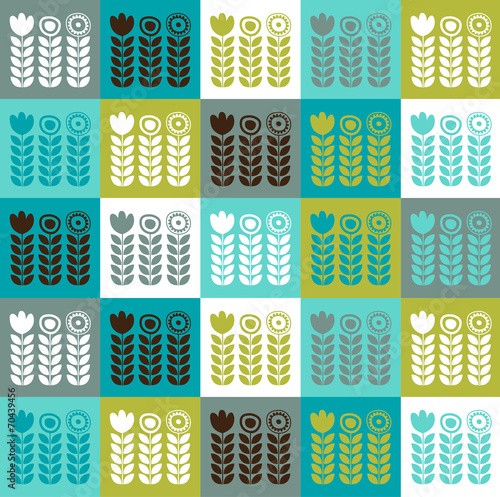 scandinavian floral pattern