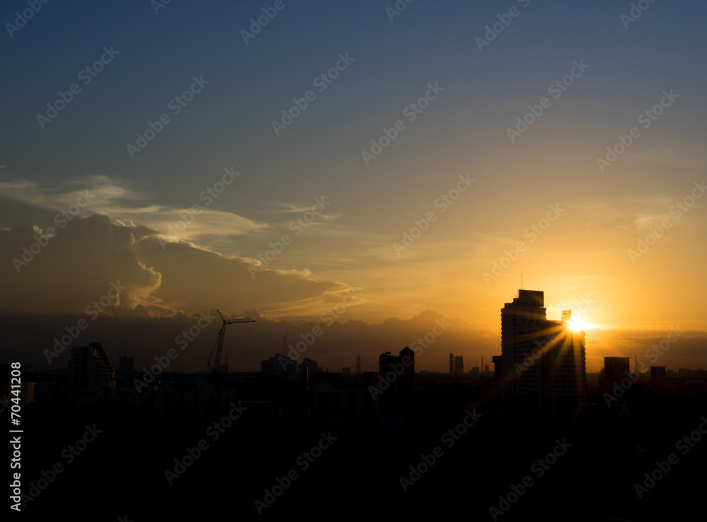 Fototapeta premium City in the evening