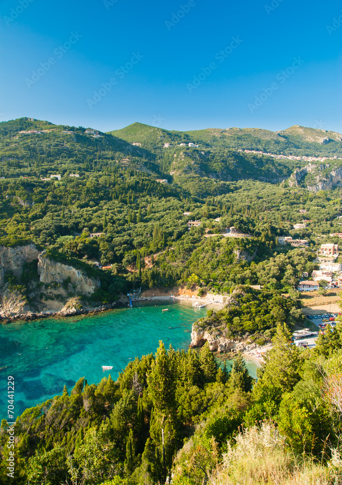 Paleokastritsa bay, Corfu Island, Greece
