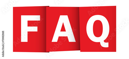 "FAQ" icon (help information customer service questions)