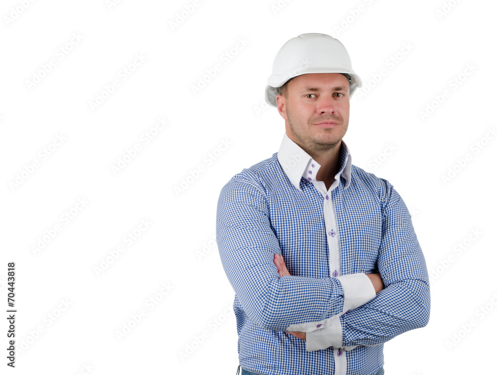 Confident man wearing a hardhat Confident man wearing a hardhat