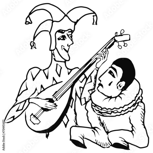 Harlequin and Pierrot