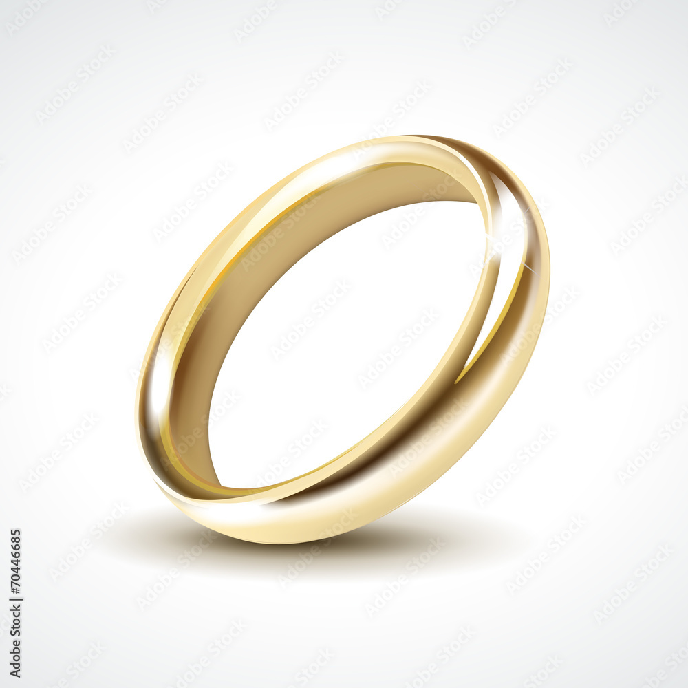 Vector Gold Wedding Ring Isolated Vector Gold Wedding Ring Isolated
