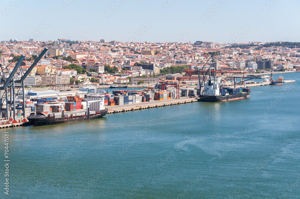 Port of Lisbon in Portugal