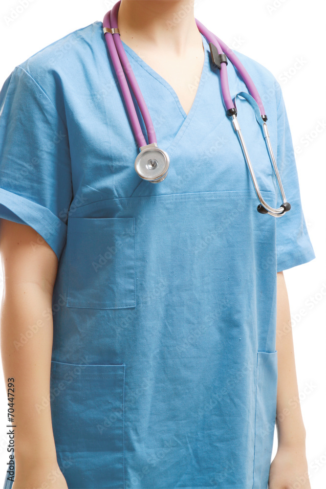 doctor woman with stethoscope. Isolated on white background. doctor woman with stethoscope. Isolated on white background.