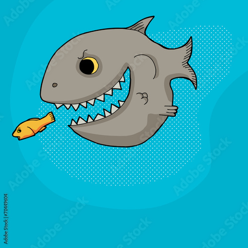 Fish Chasing Prey