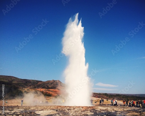Famous geysir in Iceland photo