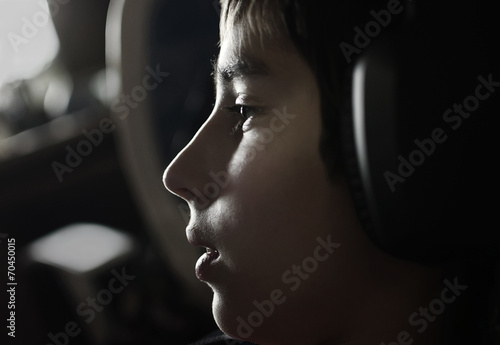 boy with headphones
