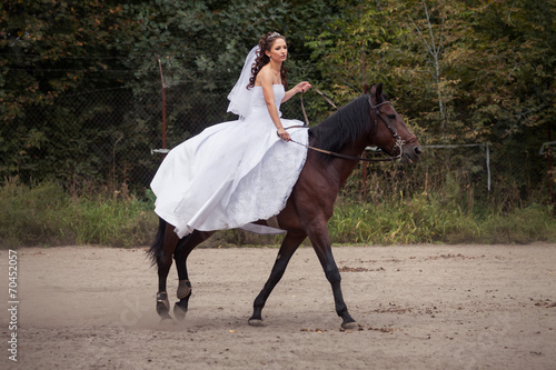 bride on horse