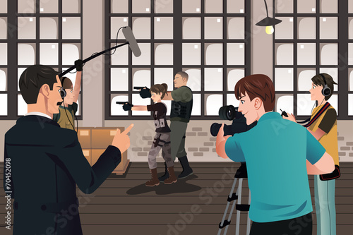 Movie production scene