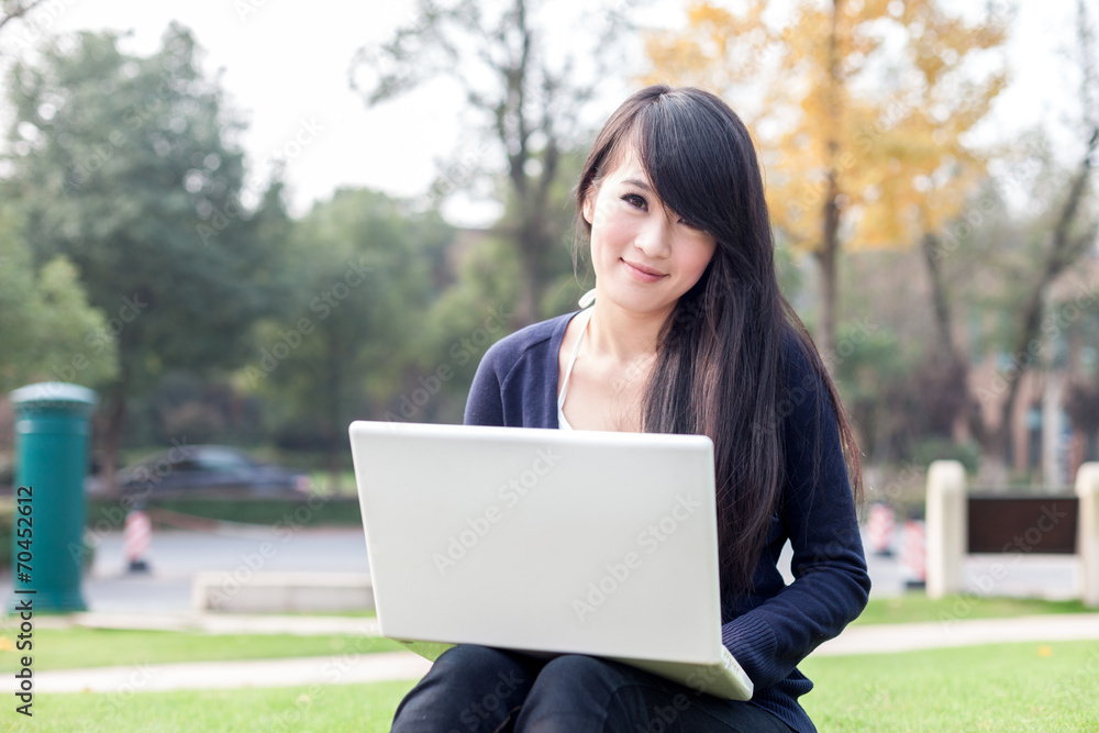 young asian woman with laptop young asian woman with laptop