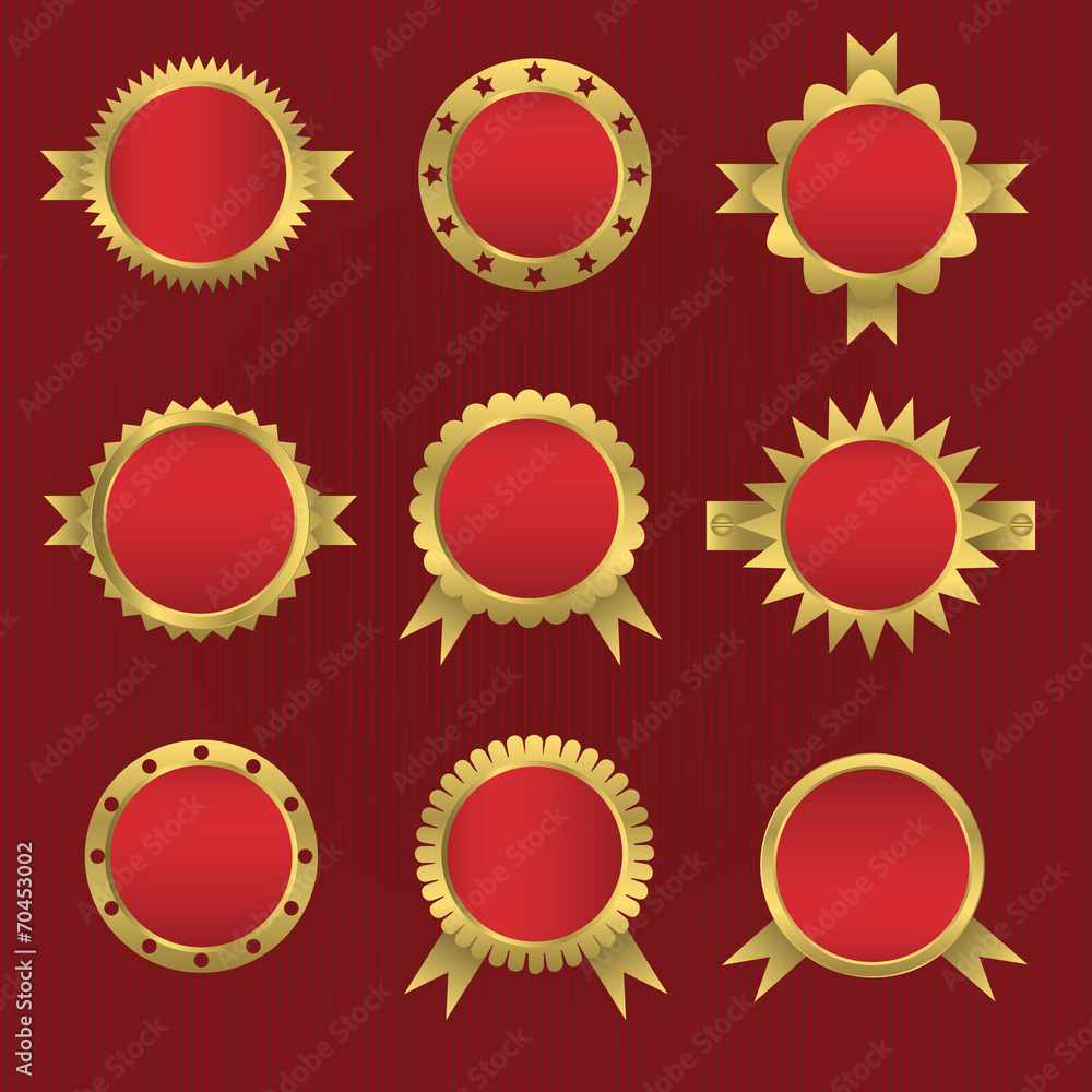 Vector seals-stickers set Vector seals-stickers set