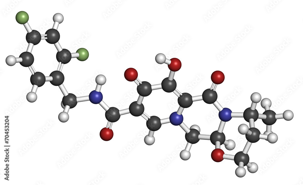 Dolutegravir HIV drug molecule. Integrase inhibitor antiviral. Dolutegravir HIV drug molecule. Integrase inhibitor antiviral.