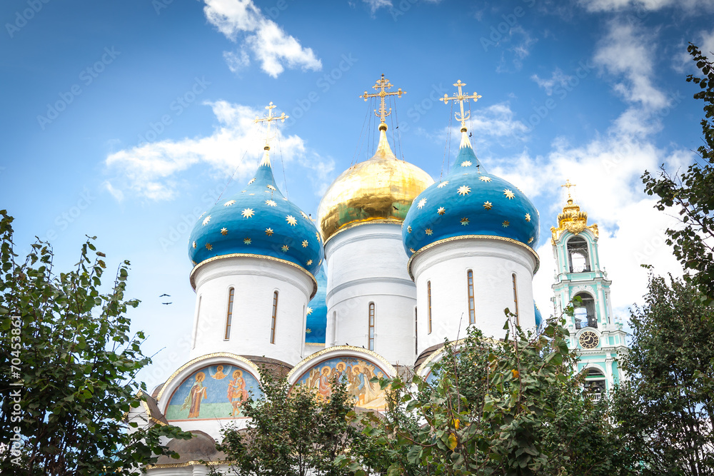 View of the Assumption Cathedral of the Trinity-Sergius Lavra
