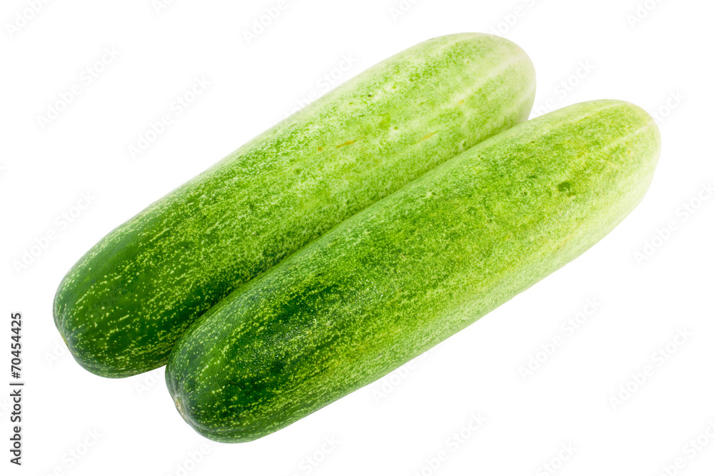 Cucumber isolated on white Background - Vegetable Thailand