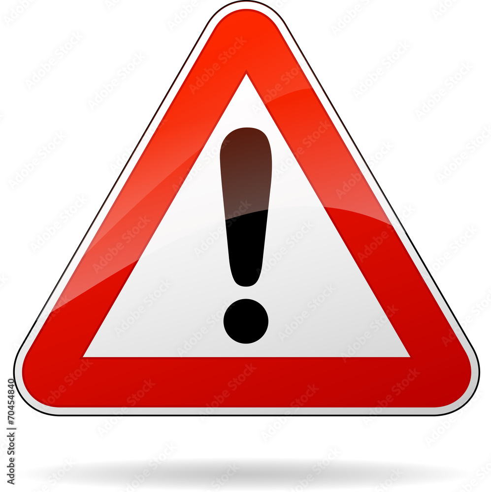 Vector warning sign Vector warning sign
