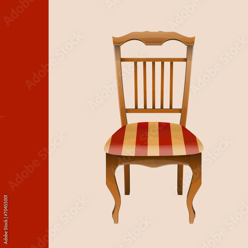 Vector vintage chair handmade retro design eps