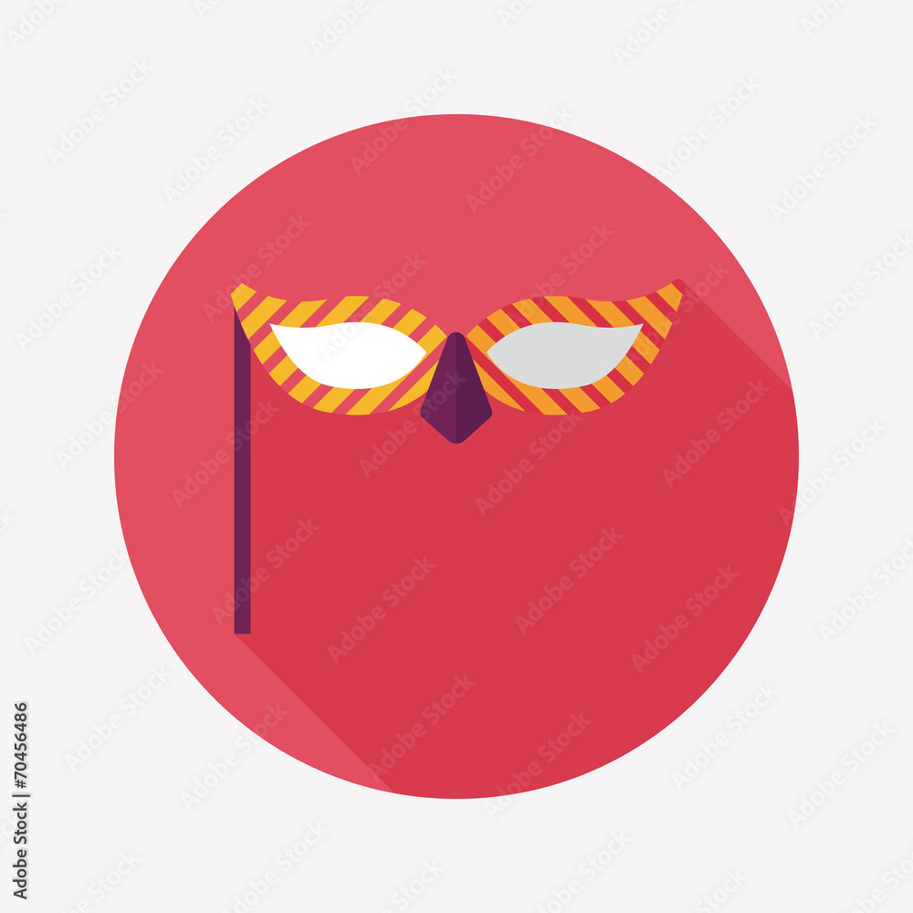 party mask flat icon with long shadow,eps10 party mask flat icon with long shadow,eps10