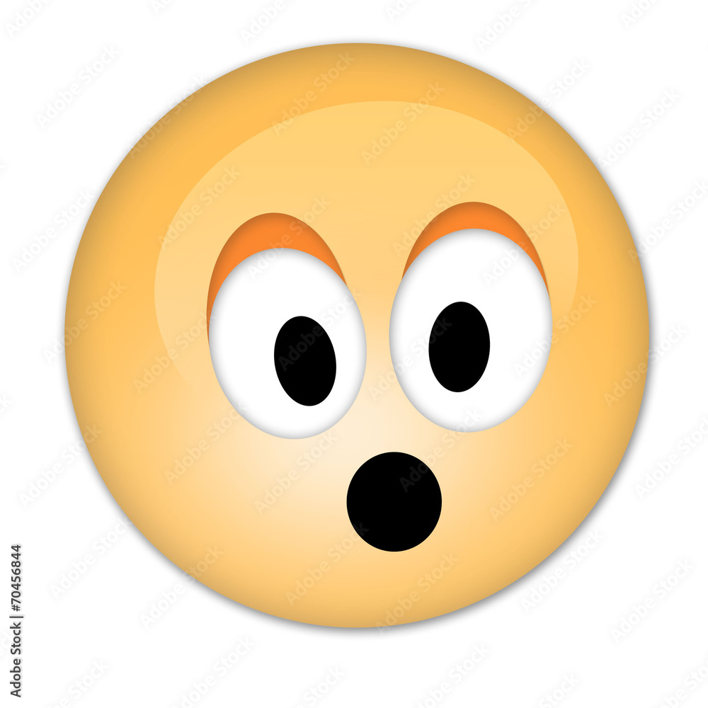 Surprised smiley- emoticon with mouth wide open Surprised smiley- emoticon with mouth wide open