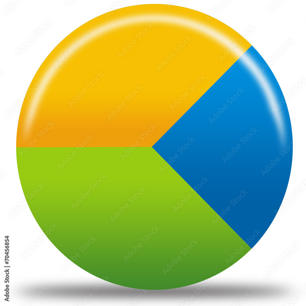 Isolated pie chart graphic Isolated pie chart graphic