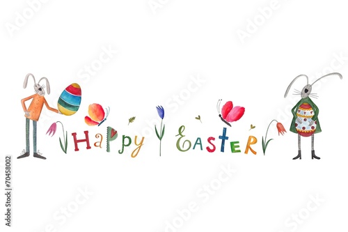 Happy Easter. Greeting card