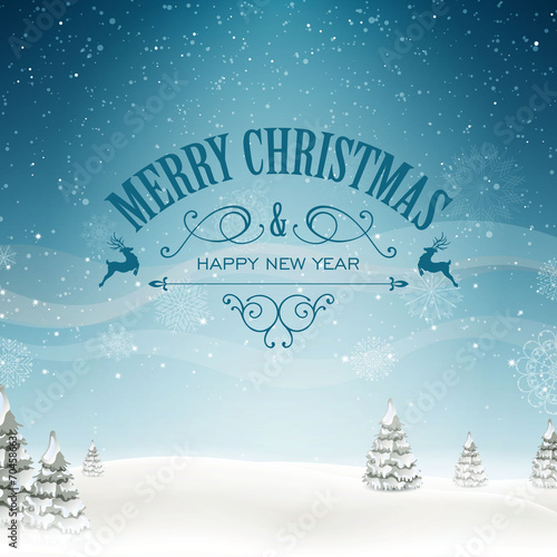 Vector Illustration of an Abstract Christmas Design