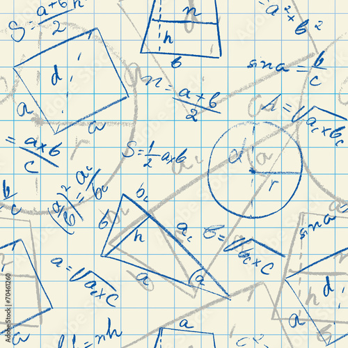 Mathematical seamless pattern