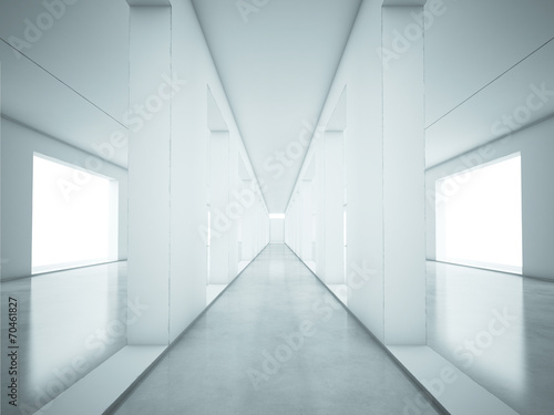 Perspectie view of corridor