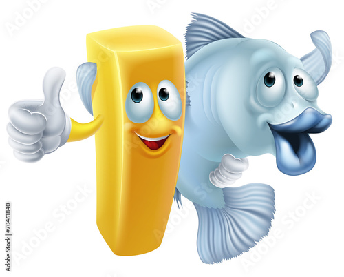 Fish and chips cartoon