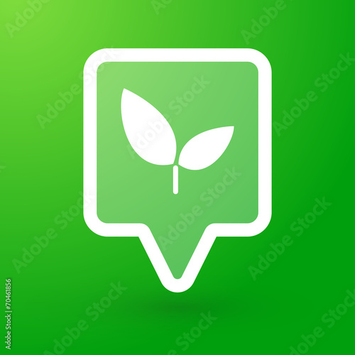 Square tooltip with a recycle sign